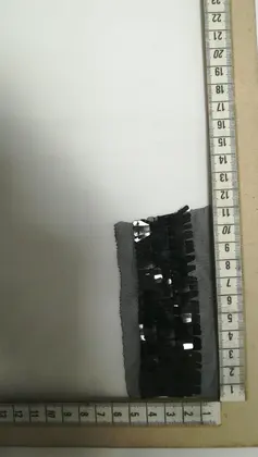 Siyah Mesh Üzeri Pullu Tül Bant, 3.5 cm