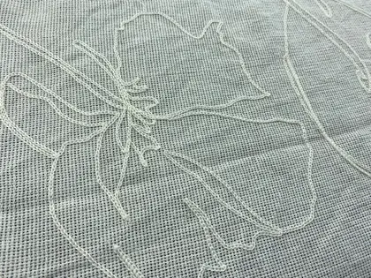 20785 Domestic Embroidered Polyester Lace Fabric Raw 155 cm