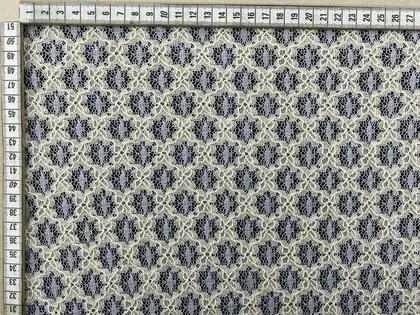 Yellow Non-lycra Cotton Nylon Imported Lace