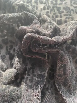 Tül · Yerli · Lez · Polyester · Elastan · Flok · Siyah · 155 Cm