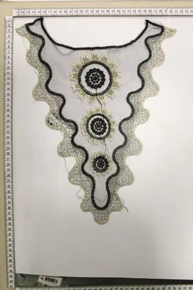 Siyah-Gold İthal Yaka - Polyester