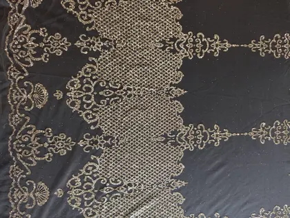 5664 Imported Metallic Gold Polyester Broderie