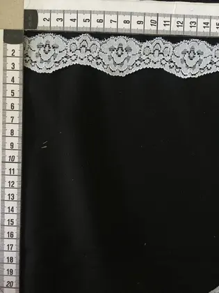 7157 Polyester Lycra Lace Trim White