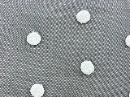 Black Polyester Domestic Tulle Fabric