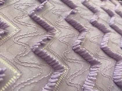 Lilac Lycra Nylon Imported Lace · 140 cm