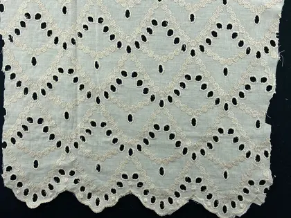 Beige Bohrer Matte Polyester Domestic Broderie Tape Voile · 33 cm