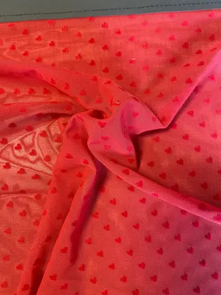 Tulle · Domestic · Lez · Polyester · Elastane · Red · 150 CM