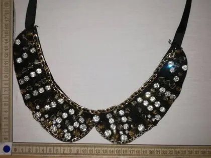 Black Polyester Imported Collar