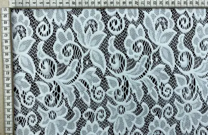 6275 Domestic Embossed Polyester Heat-Set Lace