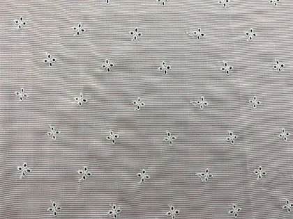 Powder pink Domestic Broderie · 150 cm