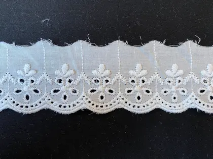 Bleached Bohrer Matte Polyester Domestic Broderie Tape Voile