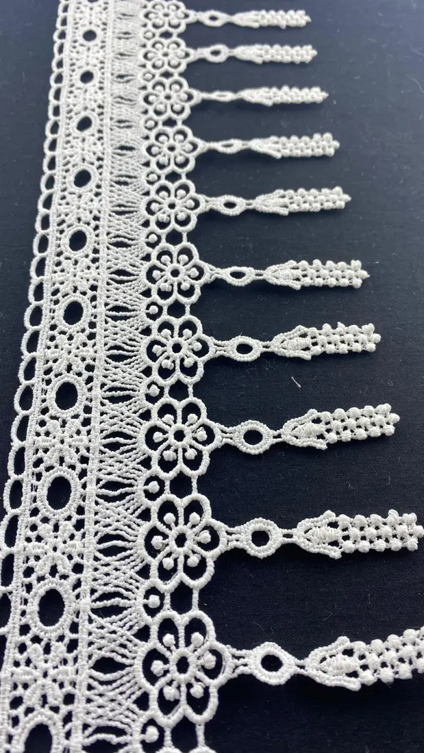 Ham Mat Polyester Yerli Güpür Brode Bant · 11 cm