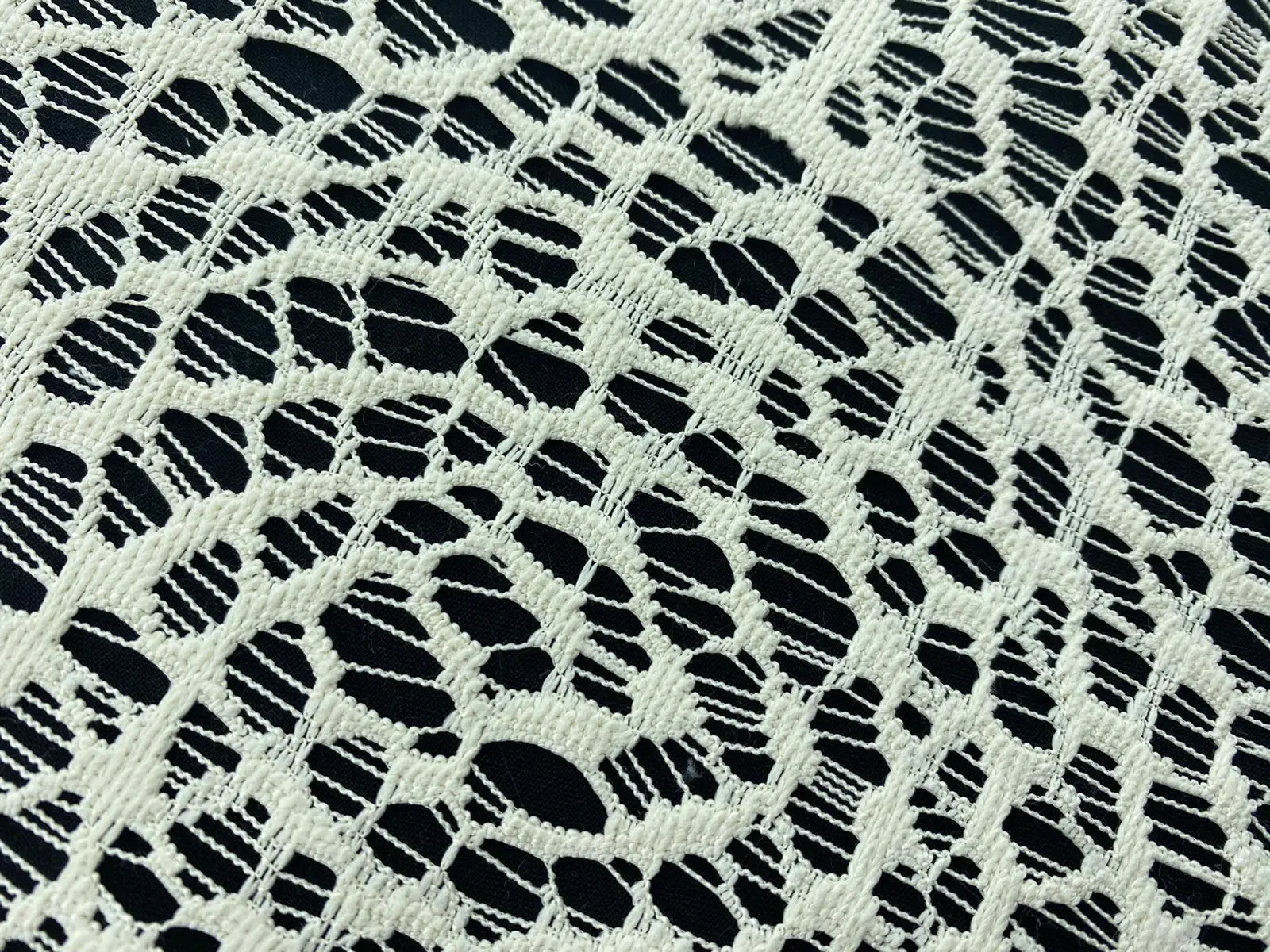 Greige Polyester Domestic Lace · 150 cm