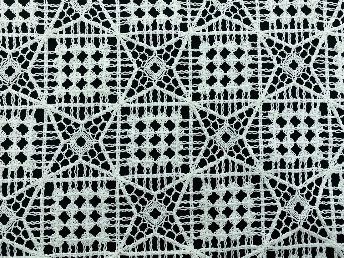 Ekru Polyester Yerli Güpür Brode · 140 cm