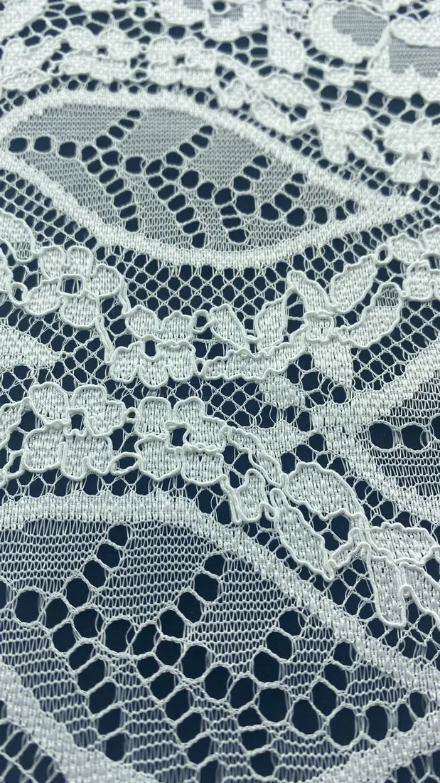 Ham Kordlu Polyester İthal Dantel
