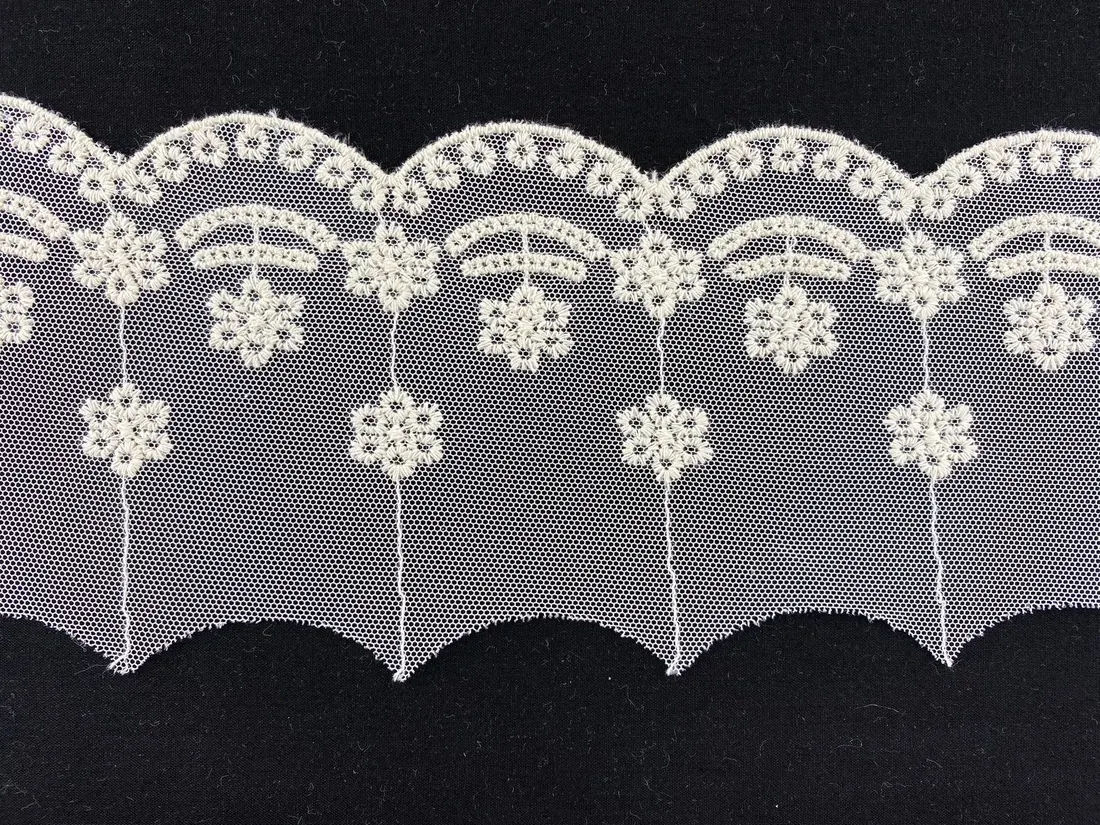 Ham Pamuk Yerli Brode Bant Tül · 11,5 cm