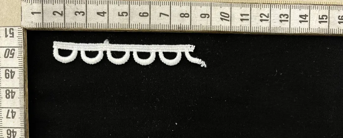 Ham Mat Polyester Yerli Güpür Brode Bant · 1 cm