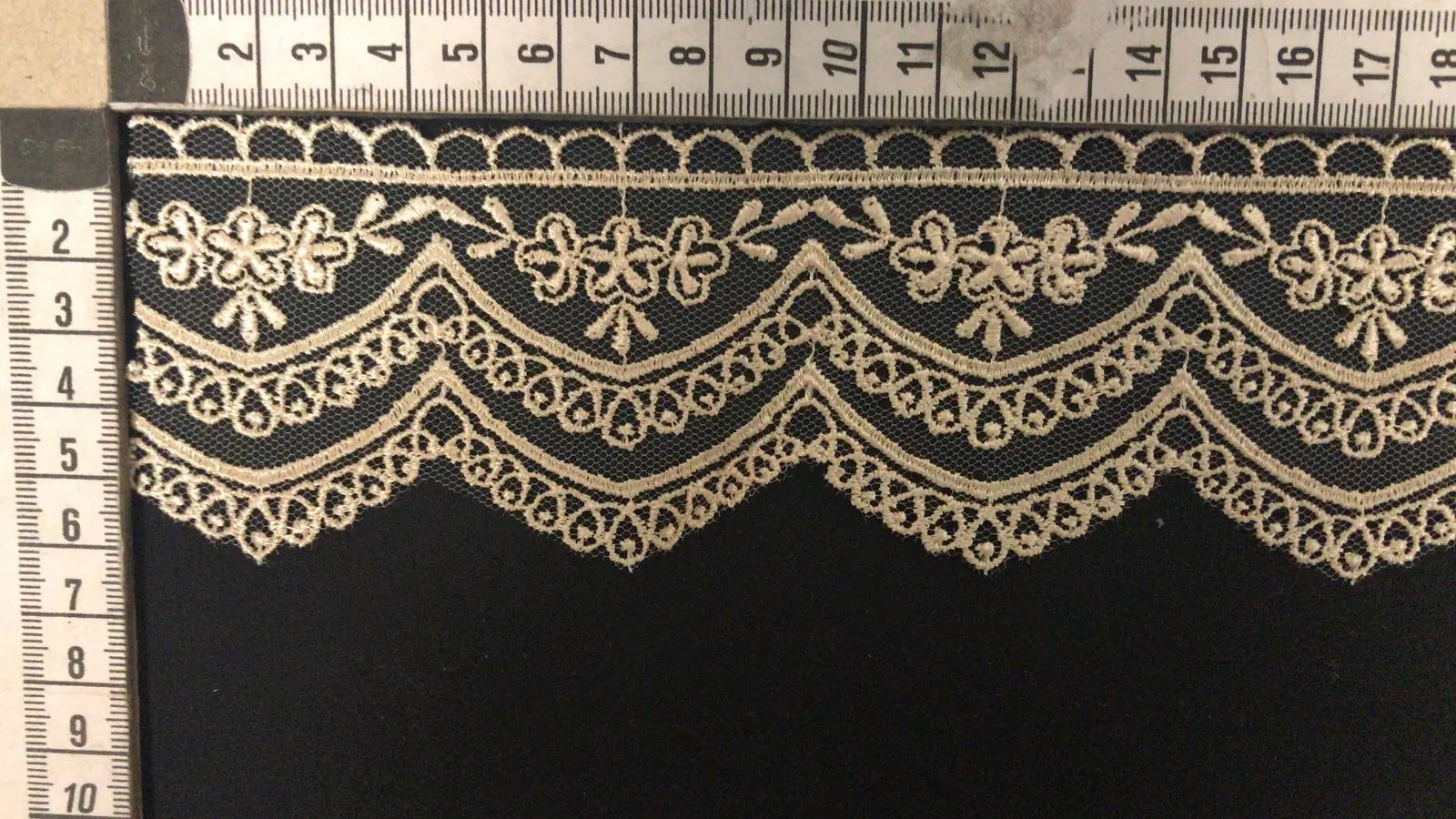 Gold Polyester Domestic Broderie Tape Tulle