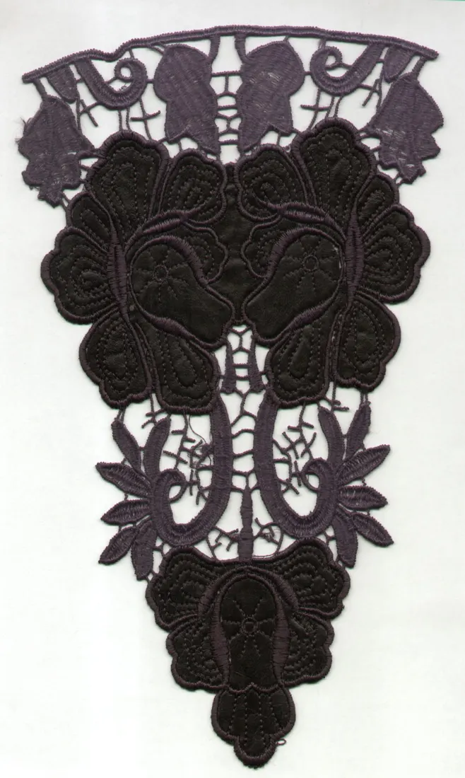 Siyah Polyester Brode Aplik
