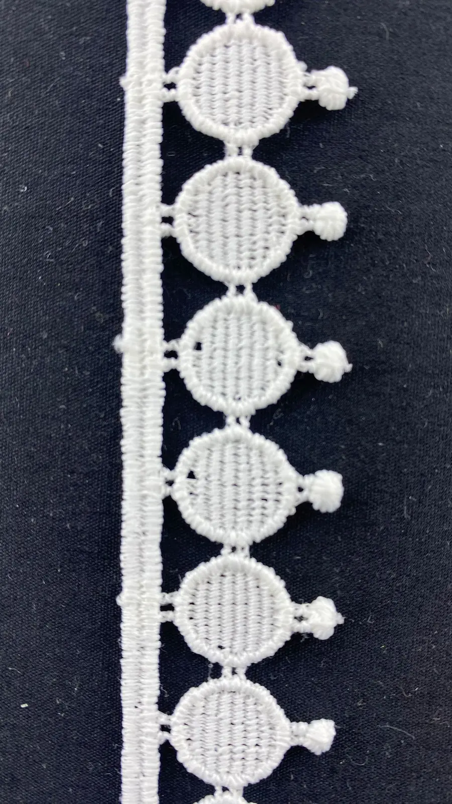 Ham Mat Polyester Yerli Güpür Brode Bant · 2 cm