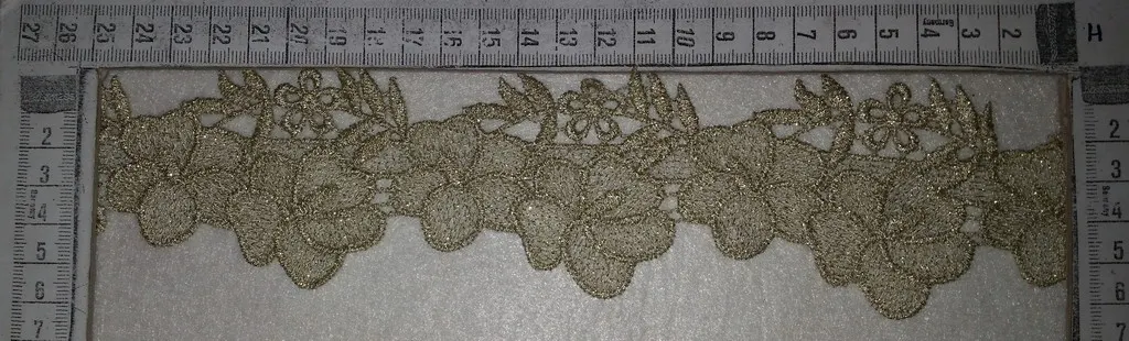 Gold Simli Polyester İthal Güpür Şerit