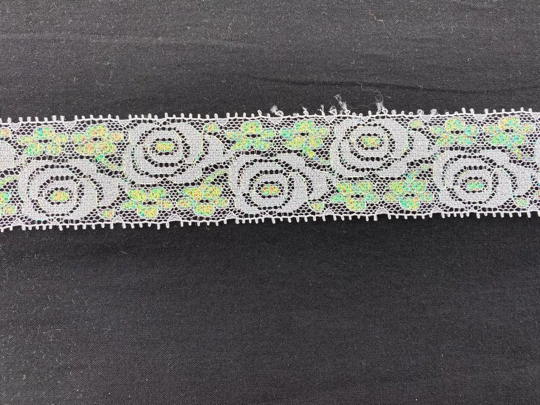 Siyah Likrasız Polyester İthal Dantel · 3,5 cm