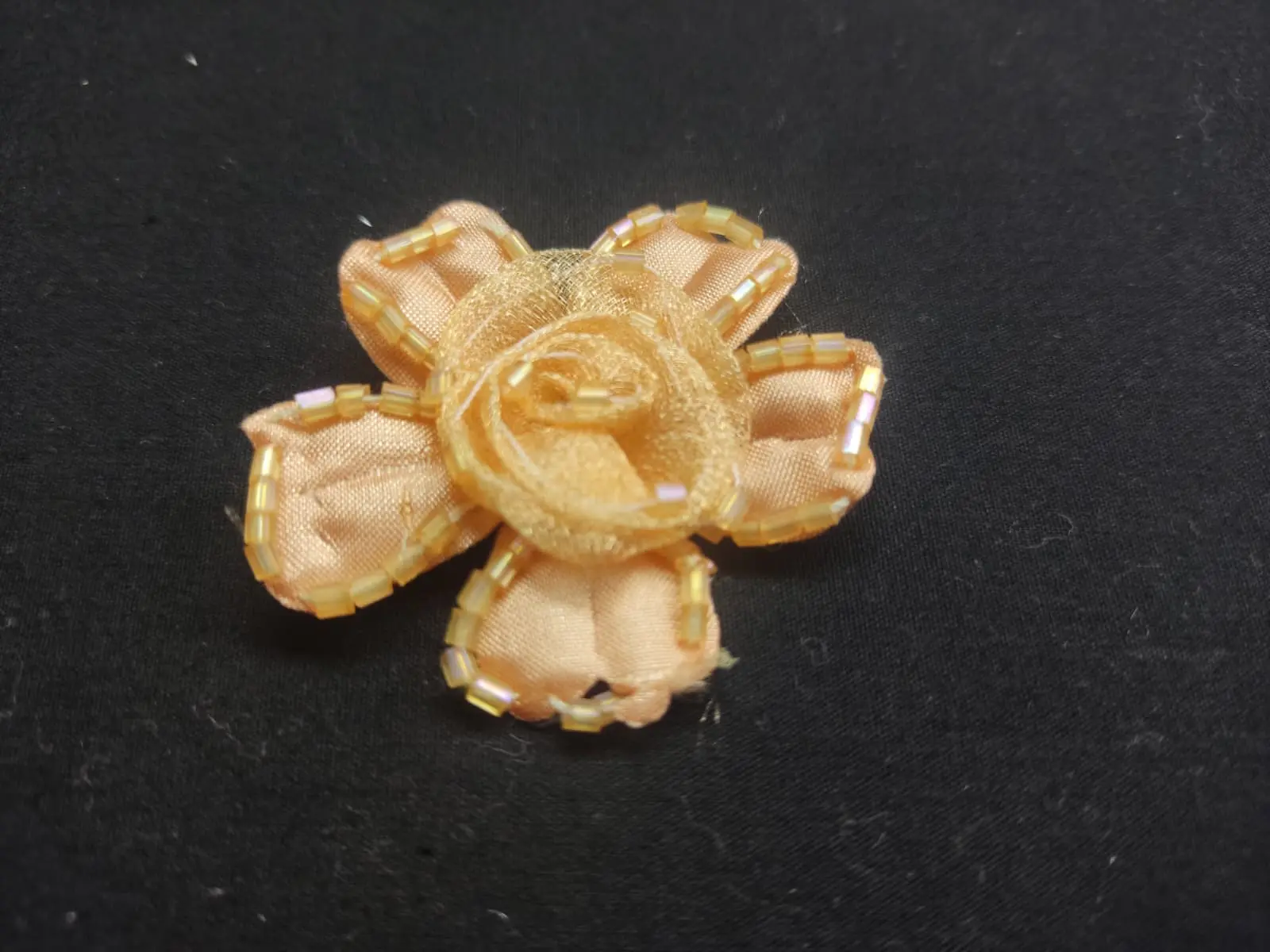 7254 Accessory · Brooch · Beaded · 3 3D · Orange