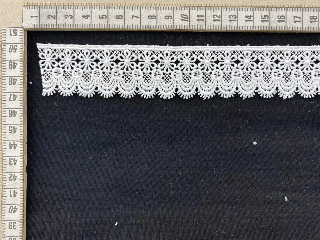 Ham Mat Polyester Yerli Güpür Brode Bant · 3 cm