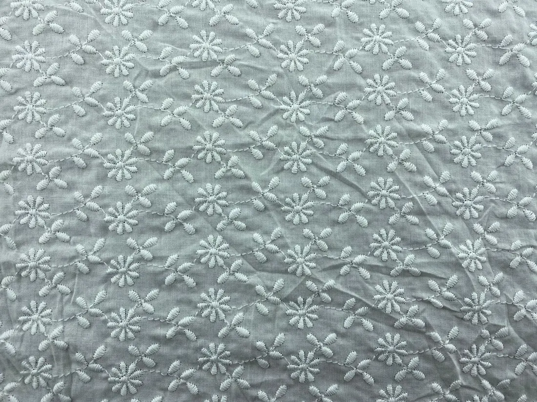 Greige Ground Cotton Domestic Broderie