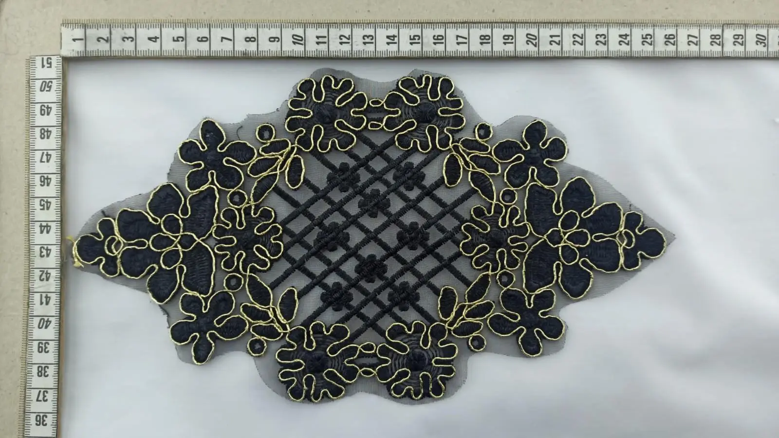 Black Polyester Imported Appliqué