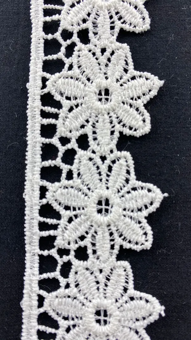 Ham Mat Polyester Yerli Güpür Brode Bant · 3 cm