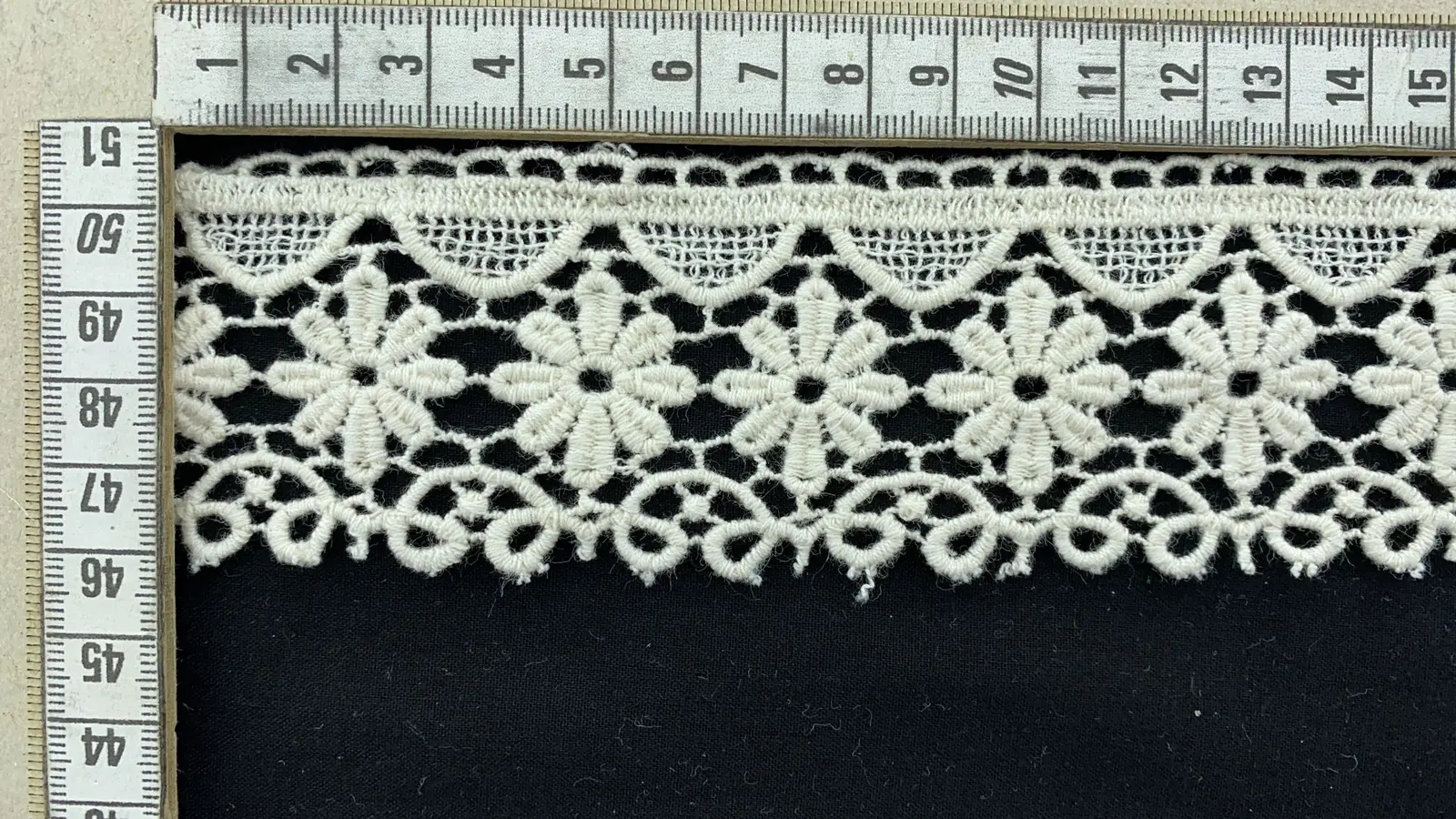 Greige Polyester Guipure Broderie Tape