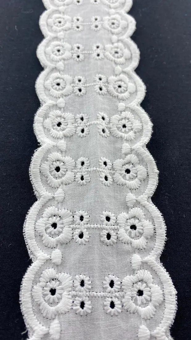 Kasar Mat Polyester Yerli Brode Bant Vual · 6,5 cm