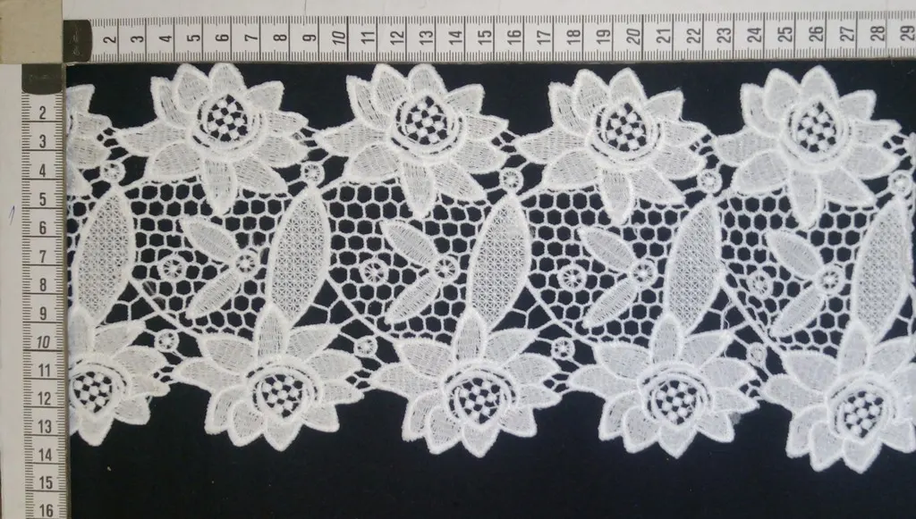 5015 Brode · İthal · Bant · Güpür · Mat Polyester · Beyaz