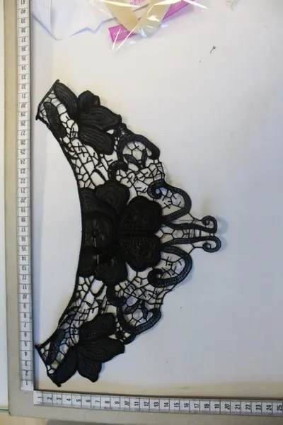 Siyah Polyester Güpür Brode