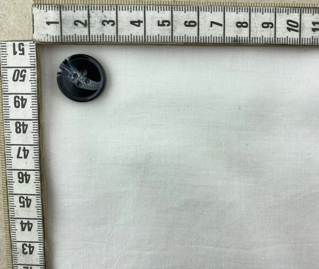 18 mm Siyah-Gri Düğme, Yerli Polyester