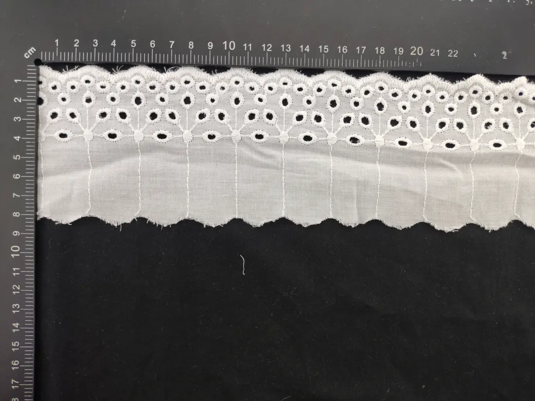 Kasar Bohrerli Mat Polyester Yerli Brode Bant Vual · 8 cm