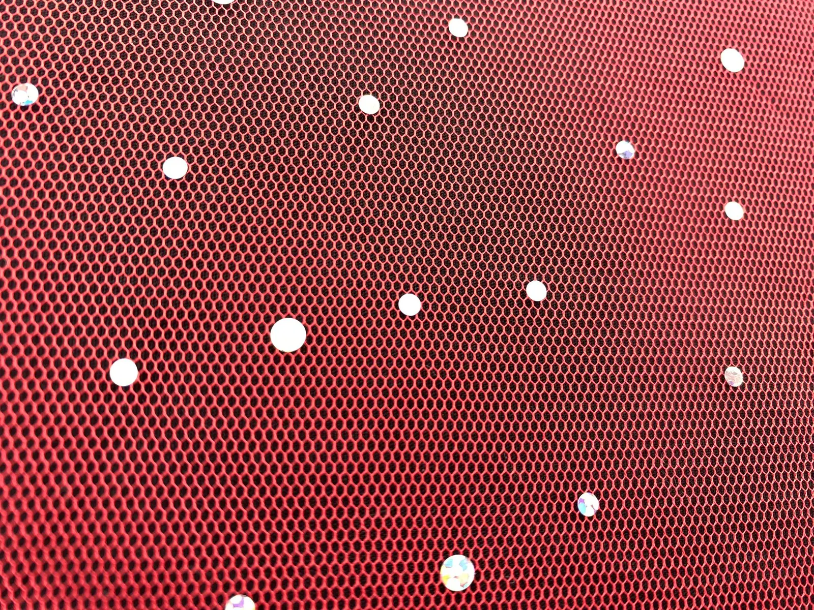 Red Polyester Imported Tulle · 140 cm