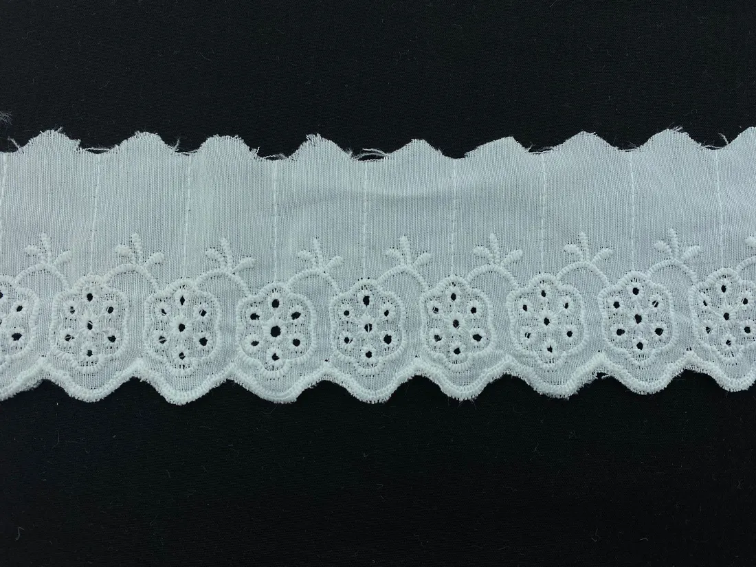 Kasar Mat Polyester Yerli Brode Bant Vual · 6 cm