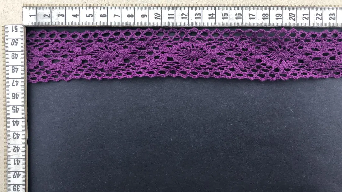 Mor Pamuk Yerli Bant Dantel · 3,6 cm