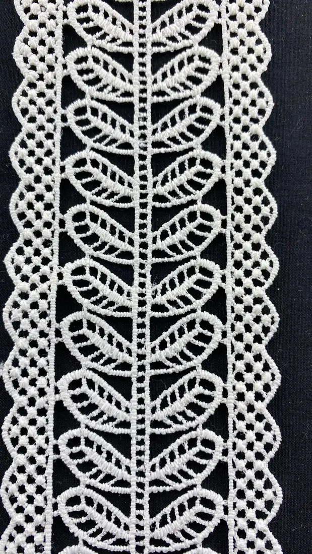 Ham Mat Polyester Yerli Güpür Brode Bant · 6 cm
