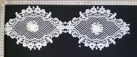 3970 Imported Broderie Guipure Matte Band Raw Polyester
