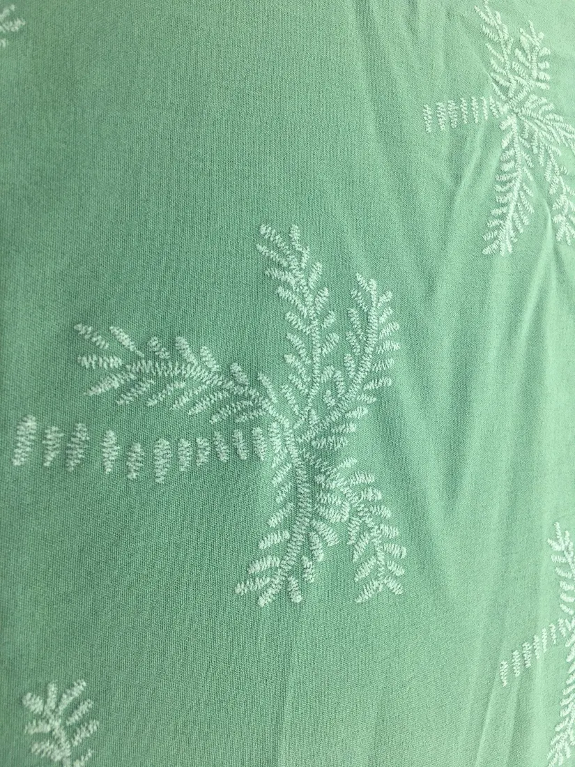 Mint Baskılı Viskon Naylon Yerli Kumaş · 150 cm