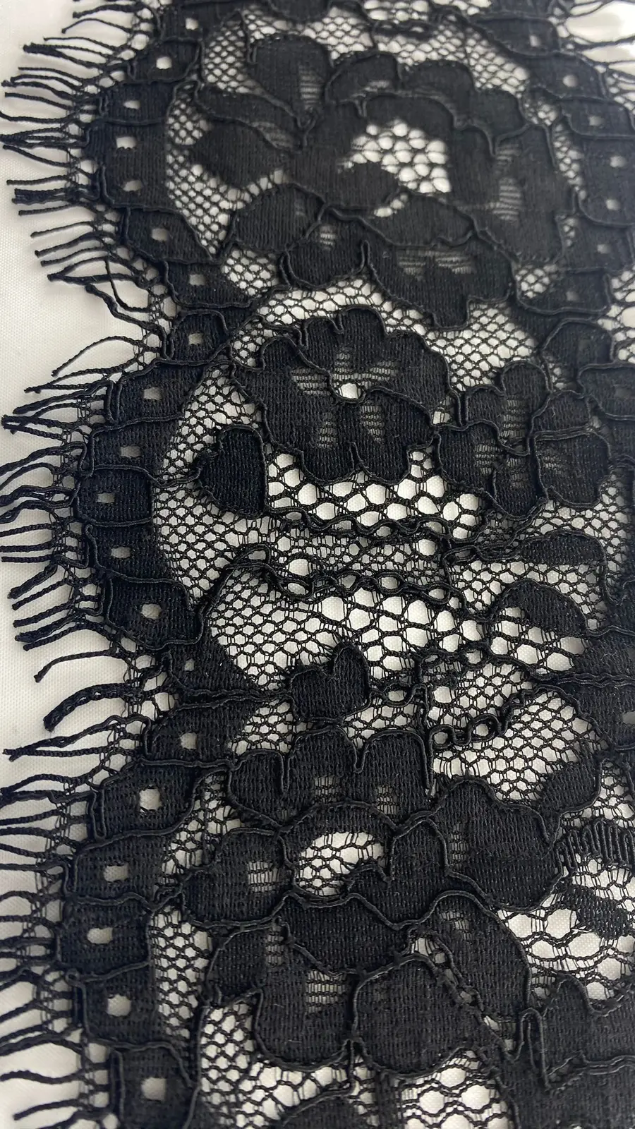 22963 Lace · Imported · Band · Cotton Corded Polyester Black 9 cm