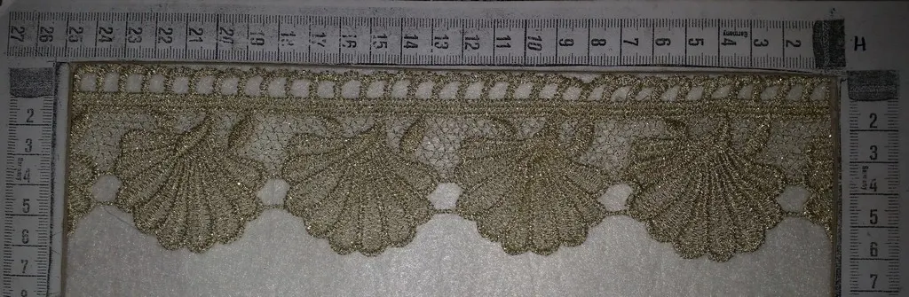 Gold Simli Polyester İthal Güpür Şerit