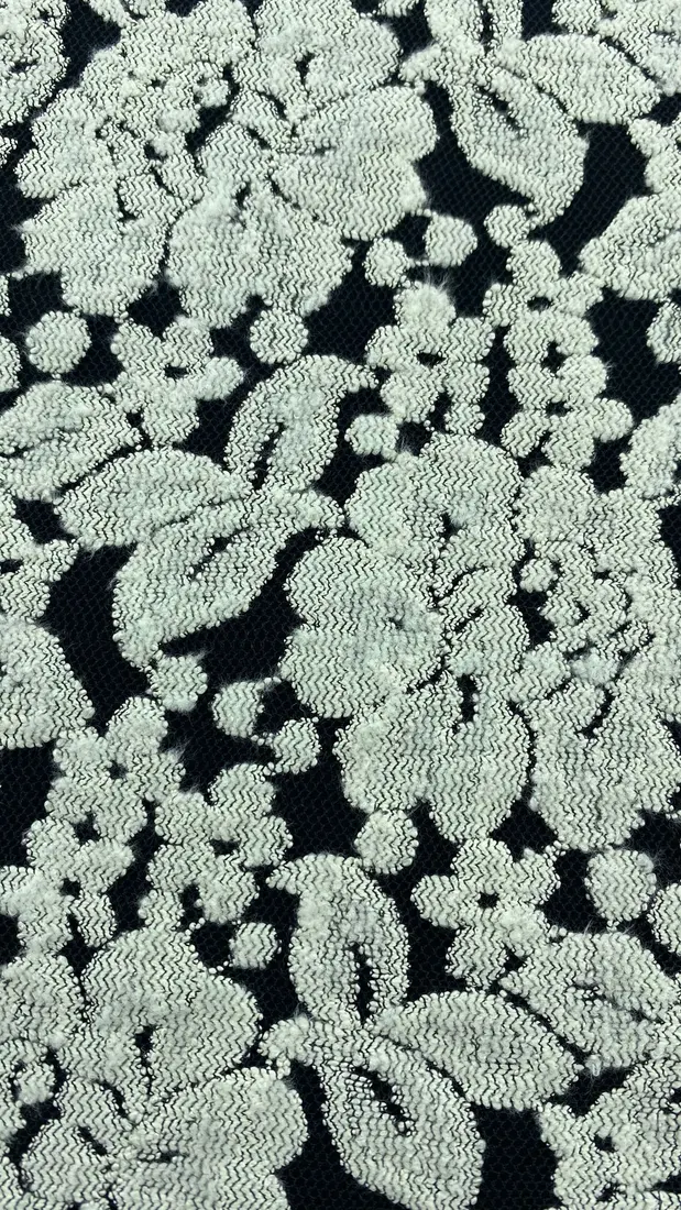 Siyah Polyester Dantel · 120 cm