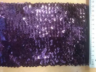 Blue Sequined Lycra Fabric