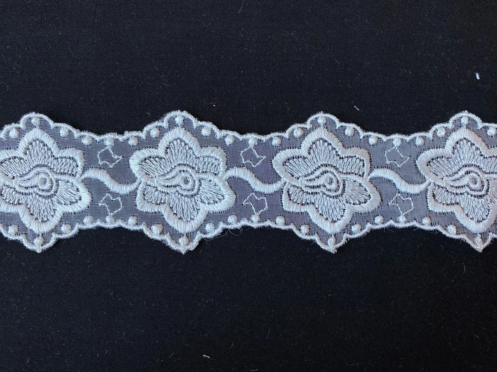 Greige Broderie Tape