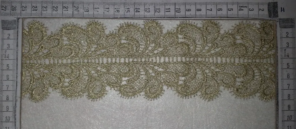 Gold Simli Polyester İthal Güpür Brode
