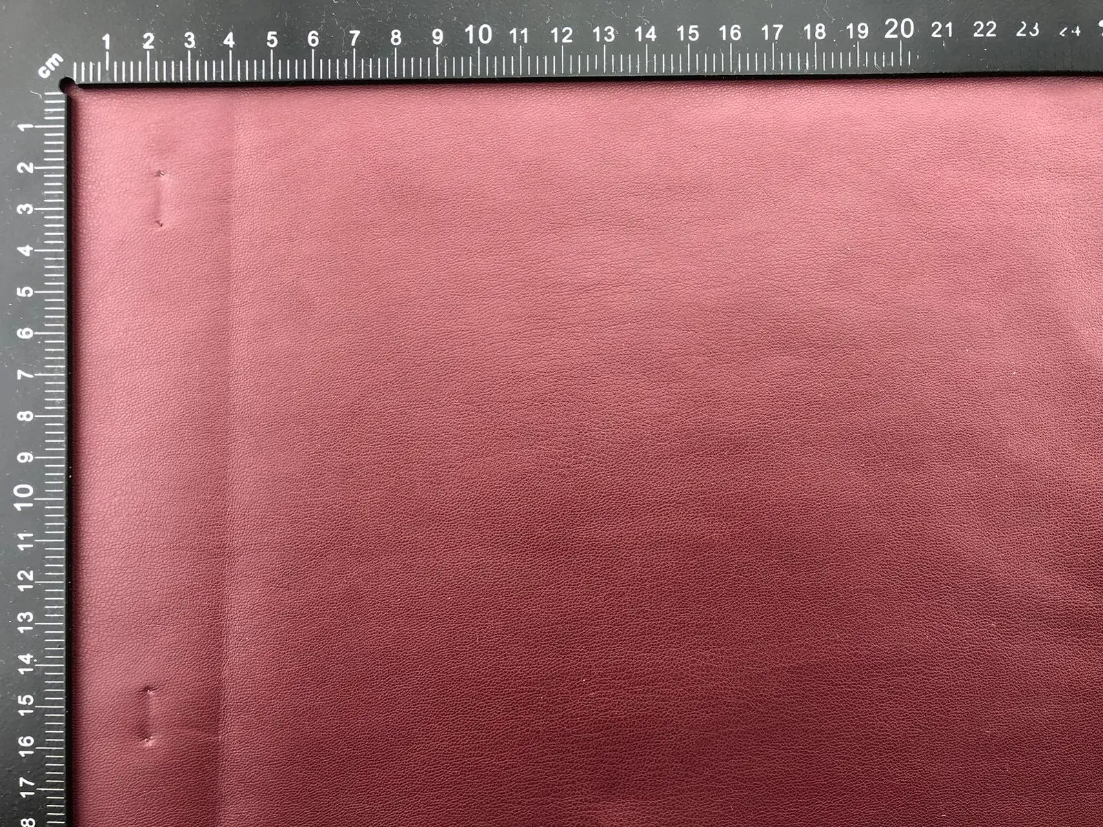 11434 Imported Polyester Raschel Zara Fabric Leather Burgundy Suede 150 cm